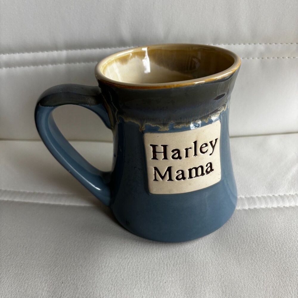Harley Mama Motorcycle Hand Crafted Stoneware Pottery Coffee/Tea 16oz. Mug